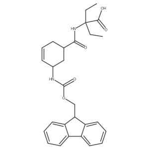 2-ethyl-2-{[5-({[(9H-fluoren-9-yl)methoxy]carbonyl}amino)cyclohex-3-en-1-yl]formamido}butanoic acid结构式