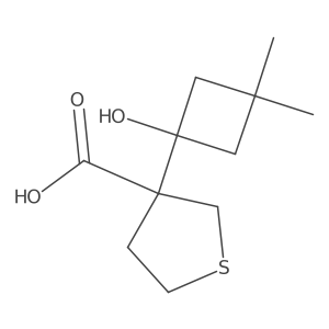 3-(1-Hydroxy-3,3-dimethylcyclobutyl)thiolane-3-carboxylic acid Structure