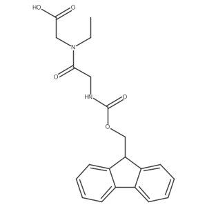 2-[N-ethyl-2-({[(9H-fluoren-9-yl)methoxy]carbonyl}amino)acetamido]acetic acid Structure
