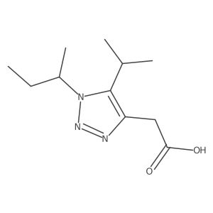 2-[1-(butan-2-yl)-5-(propan-2-yl)-1H-1,2,3-triazol-4-yl]acetic acid结构式