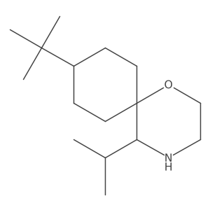 9-Tert-butyl-5-(propan-2-yl)-1-oxa-4-azaspiro[5.5]undecane结构式