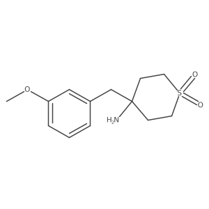 4-Amino-4-[(3-methoxyphenyl)methyl]-1Lambda(6)-thiane-1,1-dione结构式