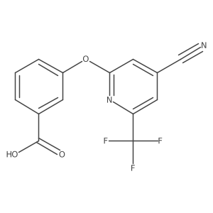 3-((4-Cyano-6-(trifluoromethyl)pyridin-2-yl)oxy)benzoic acid结构式