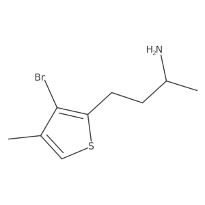 (2S)-4-(3-bromo-4-methylthiophen-2-yl)butan-2-amine Structure
