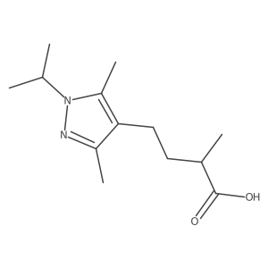 4-[3,5-dimethyl-1-(propan-2-yl)-1H-pyrazol-4-yl]-2-methylbutanoic acid结构式