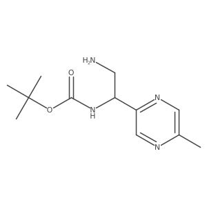 tert-butyl N-[2-amino-1-(5-methylpyrazin-2-yl)ethyl]carbamate结构式