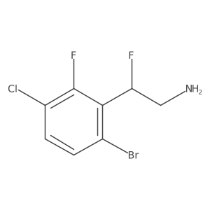 2-(6-Bromo-3-chloro-2-fluorophenyl)-2-fluoroethan-1-amine Structure