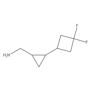 [2-(3,3-Difluorocyclobutyl)cyclopropyl]methanamine结构式