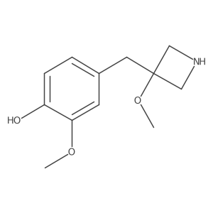 2-Methoxy-4-[(3-methoxyazetidin-3-yl)methyl]phenol Structure