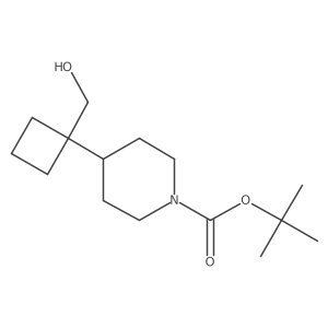 Tert-butyl4-[1-(hydroxymethyl)cyclobutyl]piperidine-1-carboxylate Structure