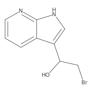2-bromo-1-{1H-pyrrolo[2,3-b]pyridin-3-yl}ethan-1-ol结构式