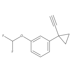 1-(Difluoromethoxy)-3-(1-ethynylcyclopropyl)benzene Structure