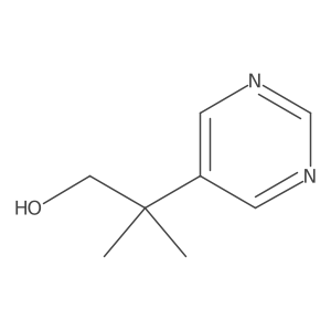 2-Methyl-2-(pyrimidin-5-yl)propan-1-ol Structure
