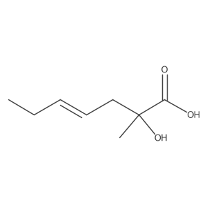 2-Hydroxy-2-methylhept-4-enoic acid结构式