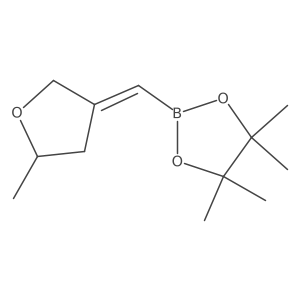 4,4,5,5-Tetramethyl-2-[(5-methyloxolan-3-ylidene)methyl]-1,3,2-dioxaborolane Structure