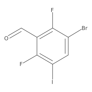 3-Bromo-2,6-difluoro-5-iodobenzaldehyde结构式