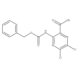 5,6-Dichloro-3-(phenylmethoxycarbonylamino)pyrazine-2-carboxylic acid Structure