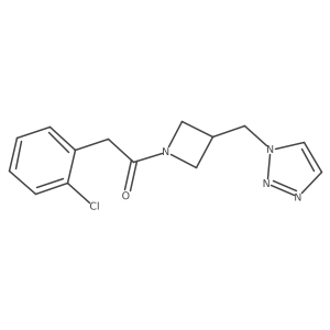 2-(2-chlorophenyl)-1-{3-[(1H-1,2,3-triazol-1-yl)methyl]azetidin-1-yl}ethan-1-one Structure