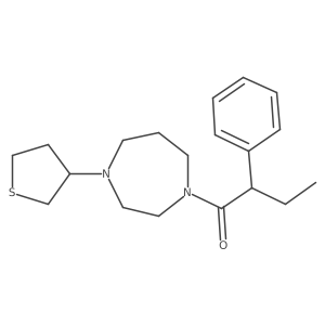 2-Phenyl-1-[4-(thiolan-3-yl)-1,4-diazepan-1-yl]butan-1-one Structure