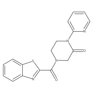 4-(1,3-Benzothiazole-2-carbonyl)-1-(pyridin-2-yl)piperazin-2-one结构式