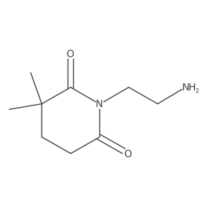 1-(2-Aminoethyl)-3,3-dimethyl-2,6-piperidinedione结构式