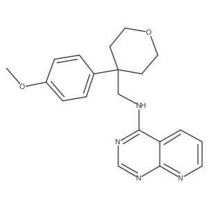 N-{[4-(4-methoxyphenyl)oxan-4-yl]methyl}pyrido[2,3-d]pyrimidin-4-amine Structure