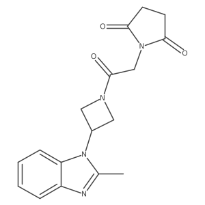 1-{2-[3-(2-methyl-1H-1,3-benzodiazol-1-yl)azetidin-1-yl]-2-oxoethyl}pyrrolidine-2,5-dione Structure