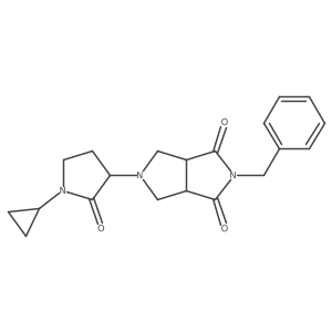 2-Benzyl-5-(1-cyclopropyl-2-oxopyrrolidin-3-yl)-octahydropyrrolo[3,4-c]pyrrole-1,3-dione结构式