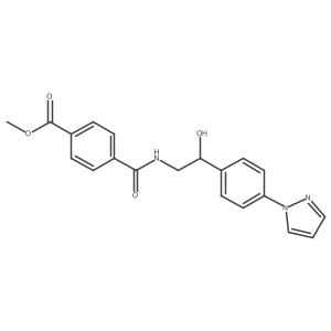 Methyl 4-[[2-hydroxy-2-(4-pyrazol-1-ylphenyl)ethyl]carbamoyl]benzoate结构式