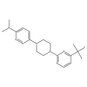 N,N-dimethyl-6-{4-[4-(trifluoromethyl)pyrimidin-2-yl]piperazin-1-yl}pyridazin-3-amine Structure