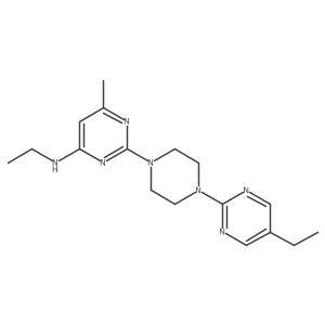 N-Ethyl-2-[4-(5-ethylpyrimidin-2-yl)piperazin-1-yl]-6-methylpyrimidin-4-amine结构式