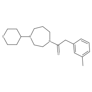 2-(3-Methylphenyl)-1-[4-(thian-4-yl)-1,4-diazepan-1-yl]ethan-1-one结构式