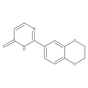 2-(2,3-Dihydro-1,4-benzodioxin-6-yl)-3,4-dihydropyrimidine-4-thione结构式