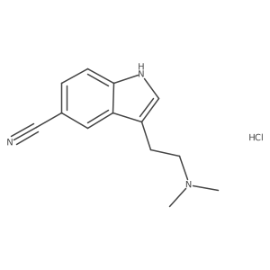 3-[2-(Dimethylamino)ethyl]-1H-indole-5-carbonitrile;hydrochloride结构式