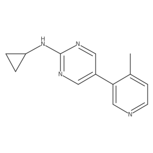 N-cyclopropyl-5-(4-methylpyridin-3-yl)pyrimidin-2-amine结构式