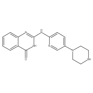 2-{[5-(Piperazin-1-yl)pyridin-2-yl]amino}-3,4-dihydroquinazolin-4-one结构式