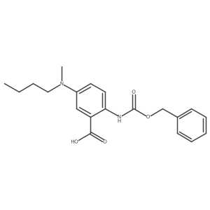 2-{[(Benzyloxy)carbonyl]amino}-5-[butyl(methyl)amino]benzoic acid Structure