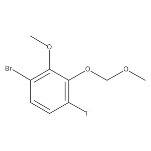 1-Bromo-4-fluoro-2-methoxy-3-(methoxymethoxy)benzene结构式
