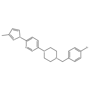 3-{4-[(4-bromophenyl)methyl]piperazin-1-yl}-6-(3-methyl-1H-pyrazol-1-yl)pyridazine结构式