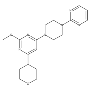 2-(Methylsulfanyl)-4-(oxan-4-yl)-6-[4-(pyrimidin-2-yl)piperazin-1-yl]pyrimidine Structure