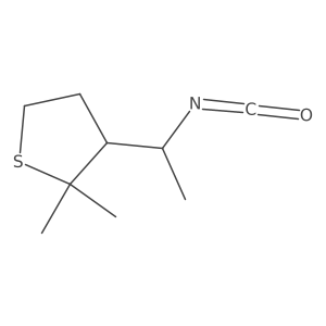 3-(1-Isocyanatoethyl)-2,2-dimethylthiolane结构式
