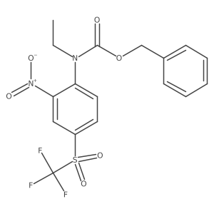 benzyl N-ethyl-N-[2-nitro-4-(trifluoromethylsulfonyl)phenyl]carbamate Structure