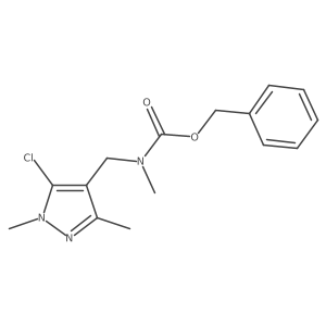 benzyl N-[(5-chloro-1,3-dimethyl-1H-pyrazol-4-yl)methyl]-N-methylcarbamate结构式