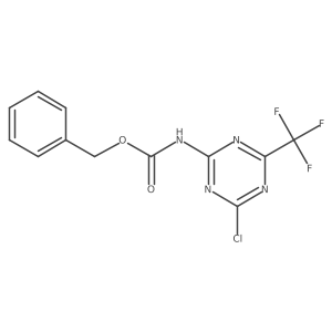 benzyl N-[4-chloro-6-(trifluoromethyl)-1,3,5-triazin-2-yl]carbamate Structure