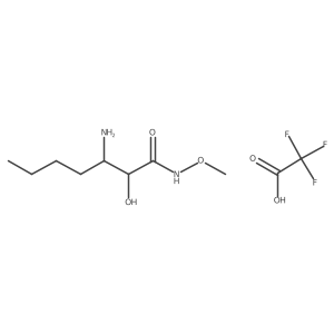 3-amino-2-hydroxy-N-methoxyheptanamide, trifluoroacetic acid Structure