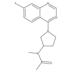 N-[1-(7-fluoroquinazolin-4-yl)pyrrolidin-3-yl]-N-methylacetamide结构式