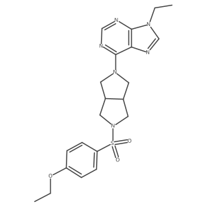 6-[5-(4-ethoxybenzenesulfonyl)-octahydropyrrolo[3,4-c]pyrrol-2-yl]-9-ethyl-9H-purine Structure
