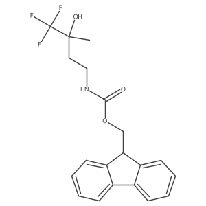 (9H-fluoren-9-yl)methyl N-(4,4,4-trifluoro-3-hydroxy-3-methylbutyl)carbamate结构式