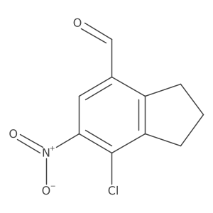 7-chloro-6-nitro-2,3-dihydro-1H-indene-4-carbaldehyde Structure
