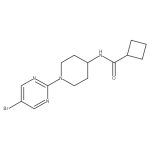 N-[1-(5-bromopyrimidin-2-yl)piperidin-4-yl]cyclobutanecarboxamide结构式